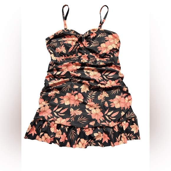 HANNAH NIKOLE womens plus size 16W modest long tankini swim top NWT - Picture 2 of 13